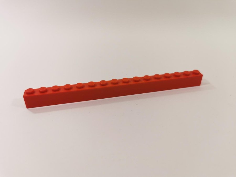 Lego - bas - 1x16 - brick - part 2465 - röd