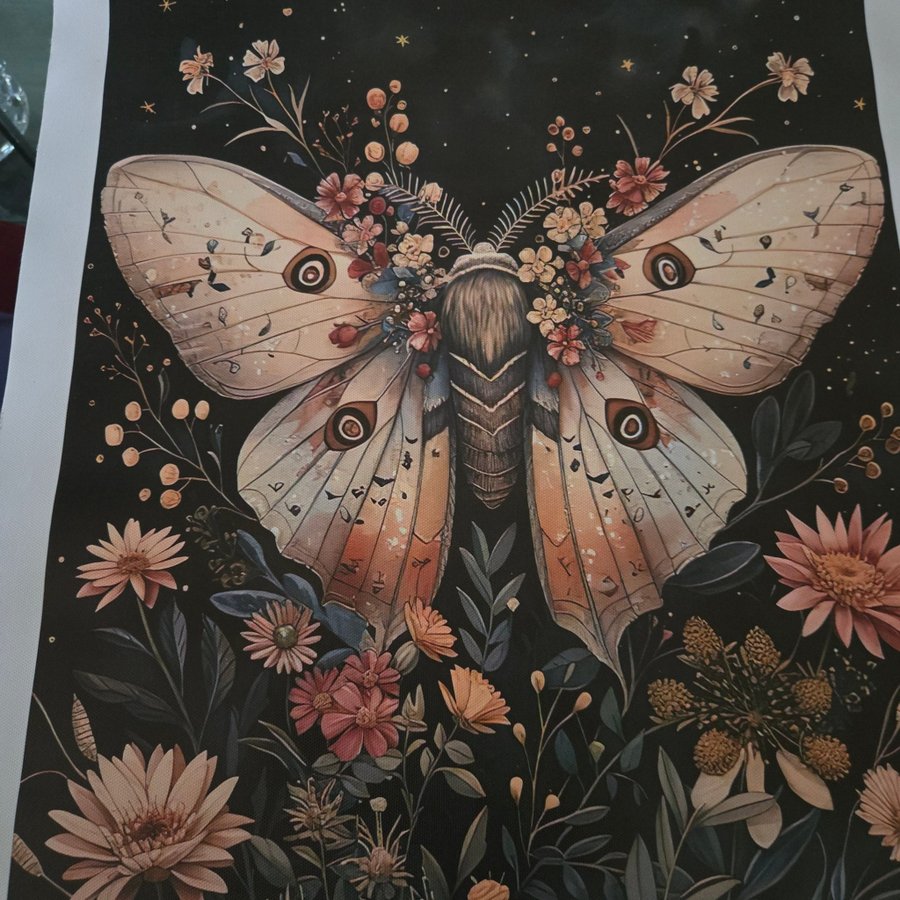 Ljuvlig bild på canvasduk, tavla, poster, FJÄRIL, WILLIAM MORRIS, 40x60 cm