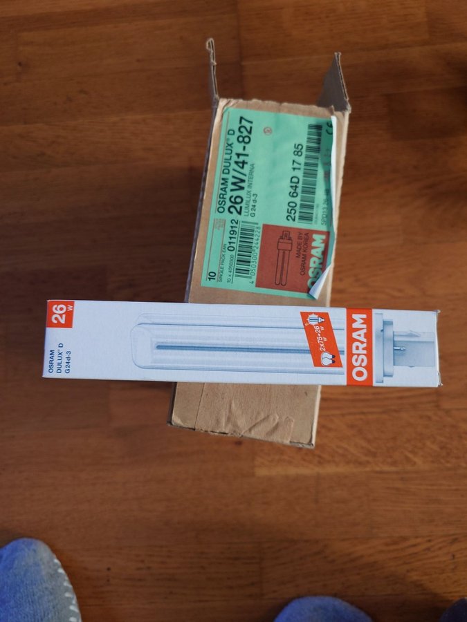 Osram Dulux D 26 W/1-827 lysrrörs lammpa 6st