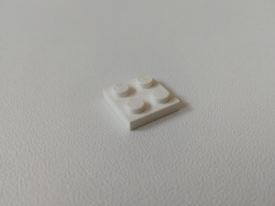 Lego - plate - platt - bas - 2x2 - part 3022 - vit