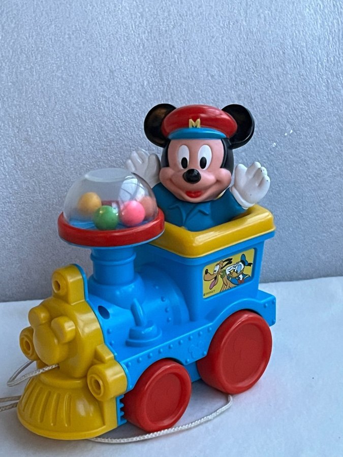 vintage Disney Mickey Mouse drag leksakståg.