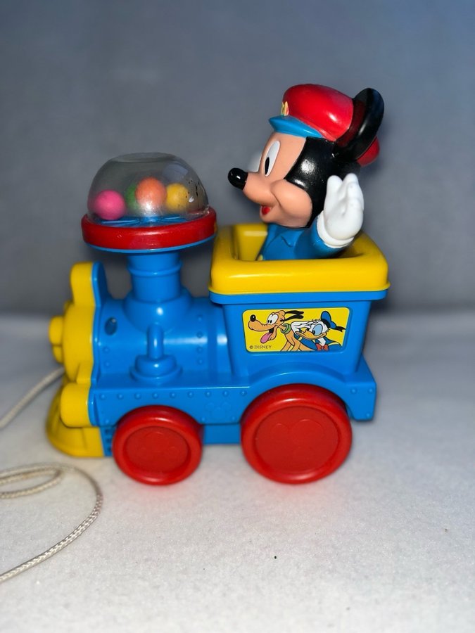 vintage Disney Mickey Mouse drag leksakståg.