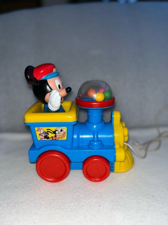 vintage Disney Mickey Mouse drag leksakståg.