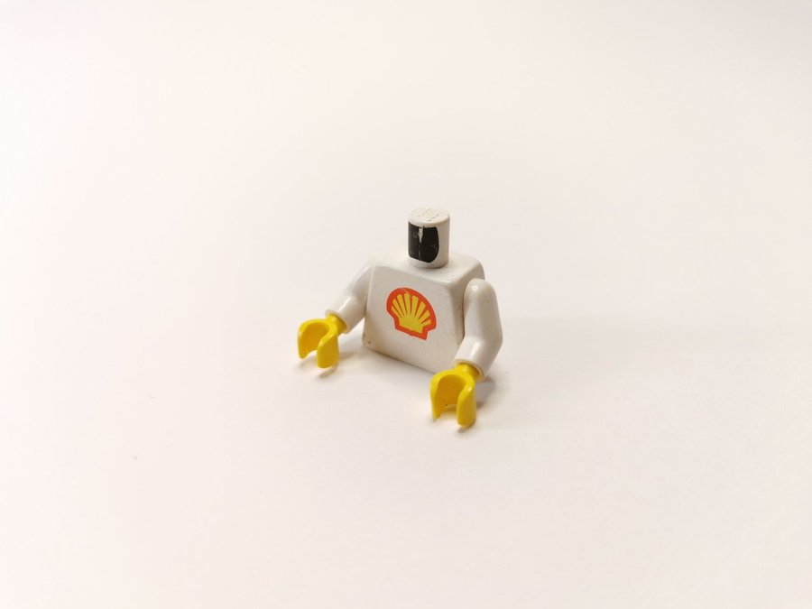 Lego - minifigur - torso - city - stad - shell - part 973p60c01 - vit