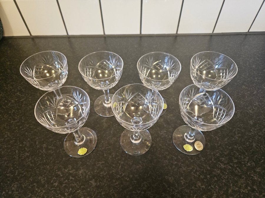 Kosta kristall madeiraglas cocktailglas helgaslipade F. Kallenberg 1920 1930 tal