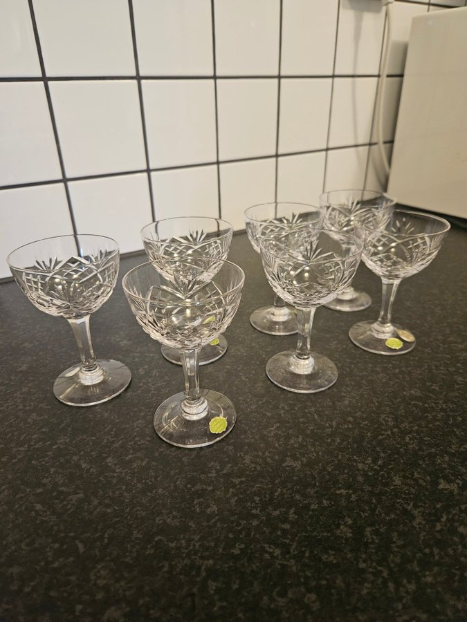 Kosta kristall madeiraglas cocktailglas helgaslipade F. Kallenberg 1920 1930 tal