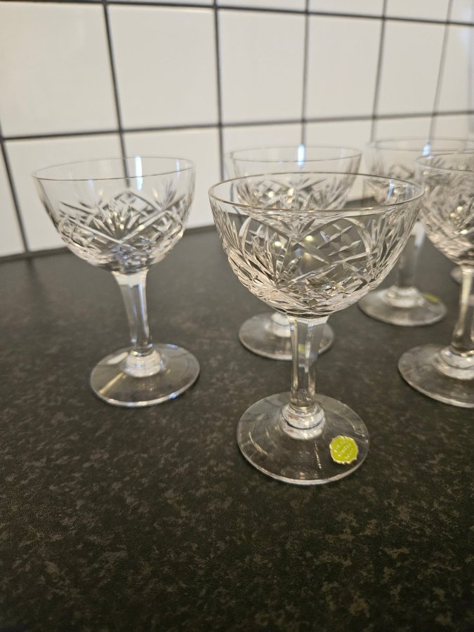 Kosta kristall madeiraglas cocktailglas helgaslipade F. Kallenberg 1920 1930 tal