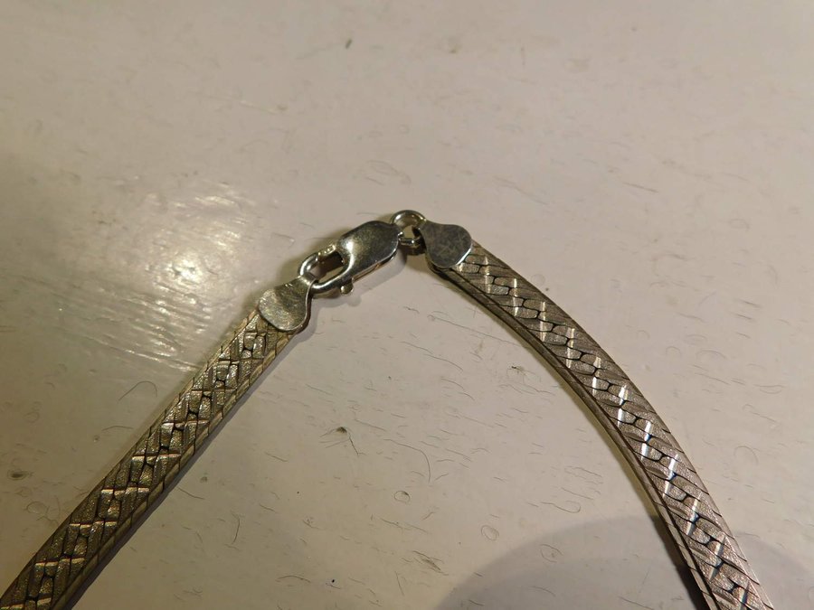 Vintage Retro 70 tal 925 Silver Collier 24 gram 42 cm lång