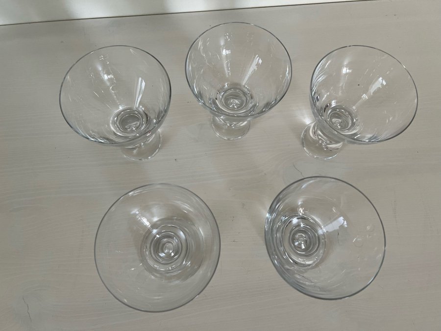 5 st Ittala Tapio champagnekupor/coktailglas med bubbla i foten Design Tapio Wir