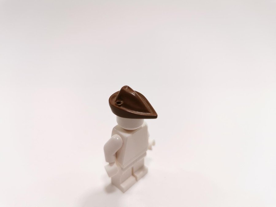 Lego - tillbehör - hatt - forestmen - original - part 4506 - brun (old brown)