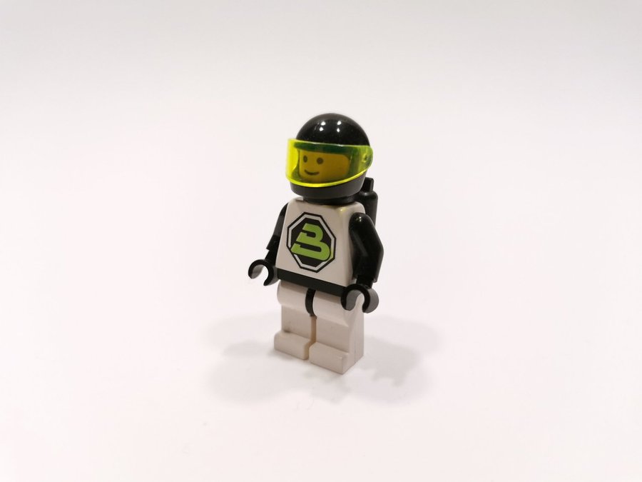 Lego - minifigur - space - blacktron - sp002 - vit / svart