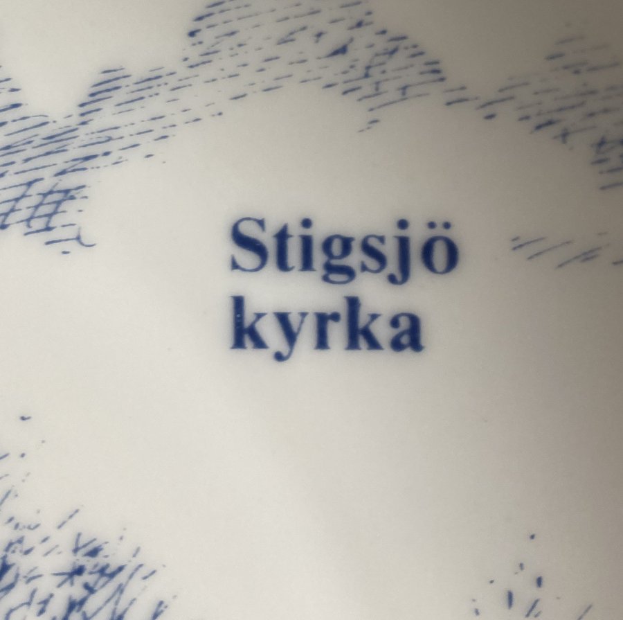 Samlartallrik motiv Stigsjö kyrka