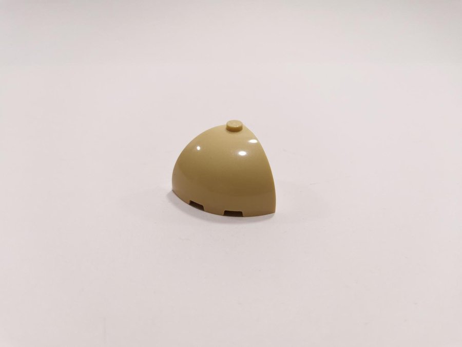 Lego - rund - hörn - curved - 3x3x2 - part 88293 - ljus biege (tan)