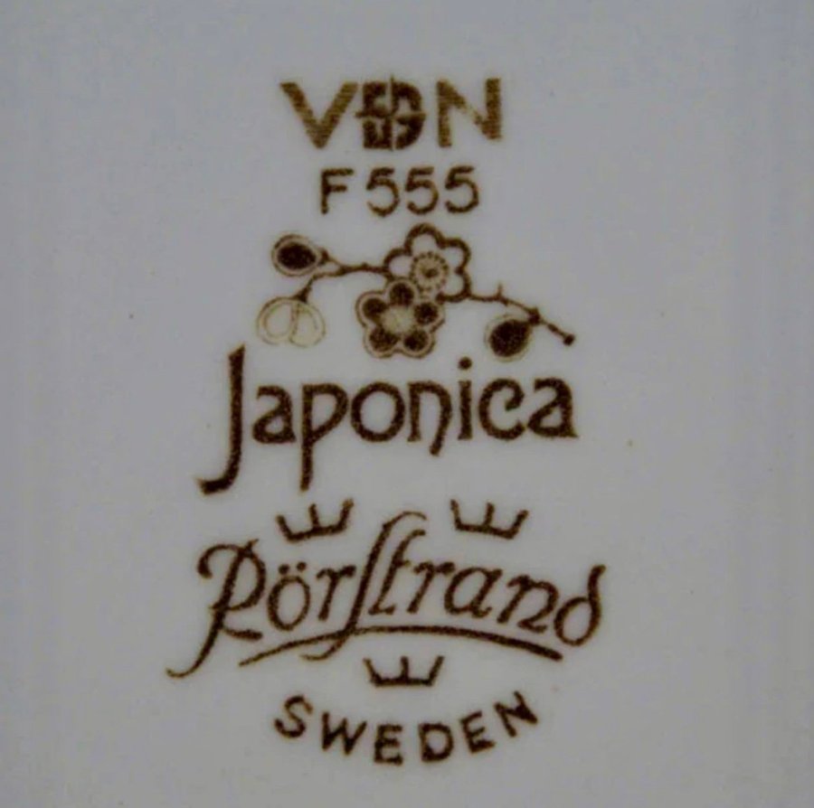 RÖRSTRAND - 6 x KAFFEKOPPAR MED FAT - ”JAPONICA”