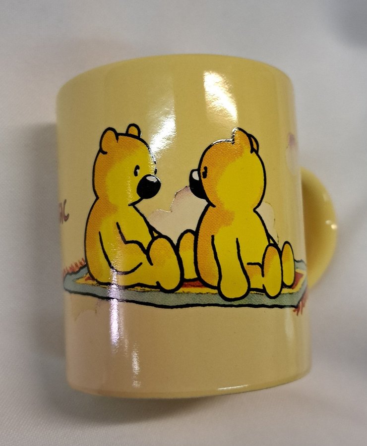 Vintage Viscub Gul Mugg med björnar Teddy Bears Ceramic Coffee Mug