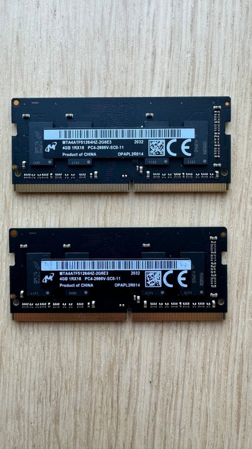 Micron 4GB RAM PC4-2666V-SC0-11 (från iMac 2019)