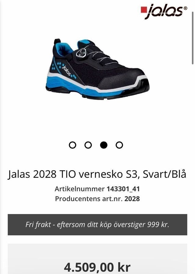 (44) HELT NYA/ALDRIG ANVÄNDA! Jalas TIO 2028 Skyddsko