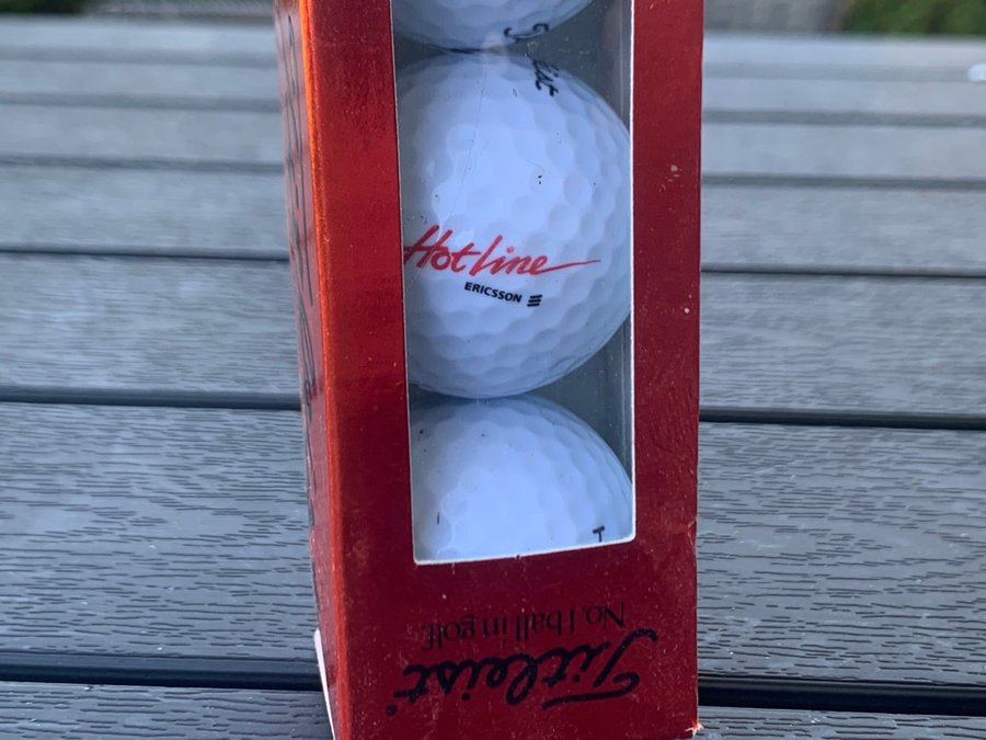 Nostalgi - Ericsson Hotline - Titleist golfbollar 3 st