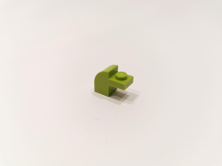 Lego - slope - curved - böjd - 2x1x1 1/3 - part 6091 - mintgrön (lime)