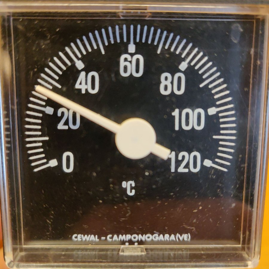 Italiensk retro Cewal temperaturmätare termometer