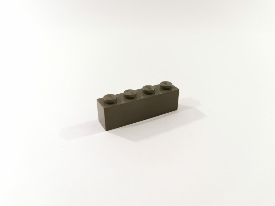 Lego - bit - bas - brick - 1x4 - part 3010 - mörkgrå (old dark gray)