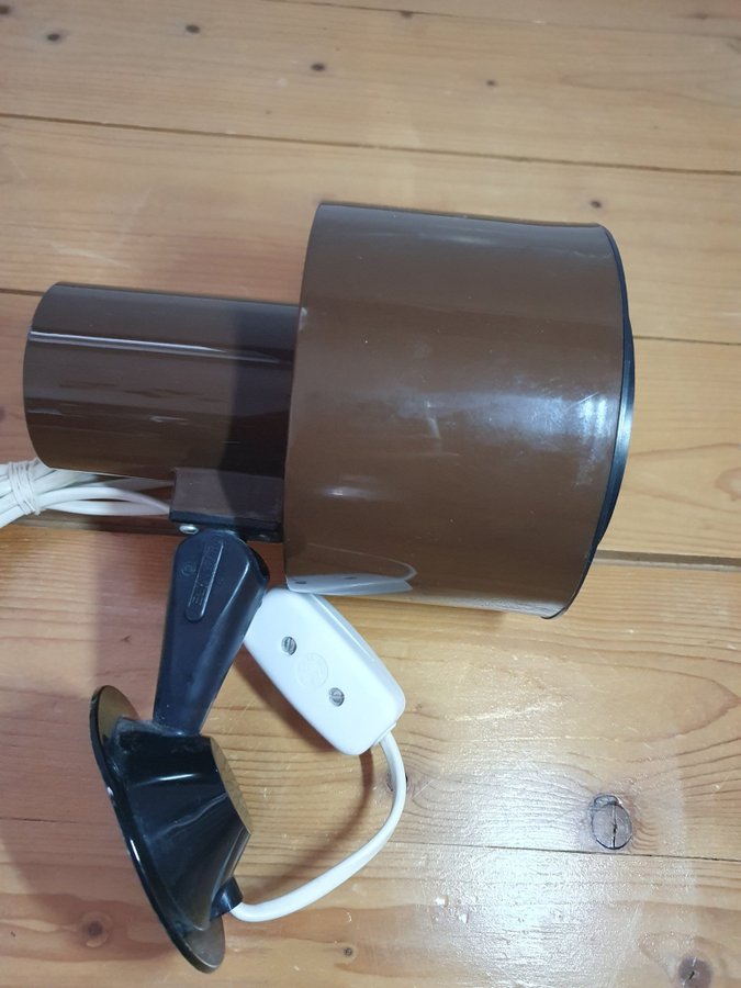 Retro Vintage Brun Sänglampa / Vägglampa från ELINY