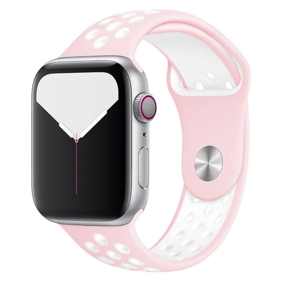 Sport Band 44/45/46/49mm (S/M) Apple Watch Armband - PINK / WHITE