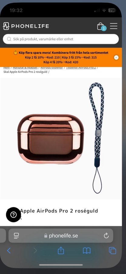 Skal Apple Airpods Pro2 rosé guld