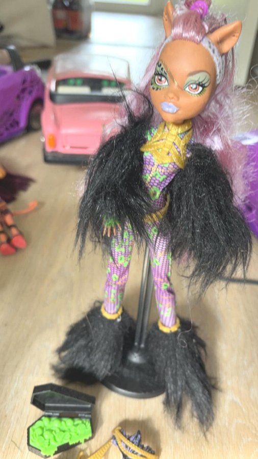 Monster High - Clawdeen Wolf - Dukke med tilbehør