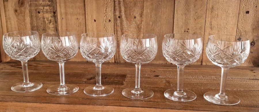 6 st kristal glas vinglas rödvinglas Kosta Boda