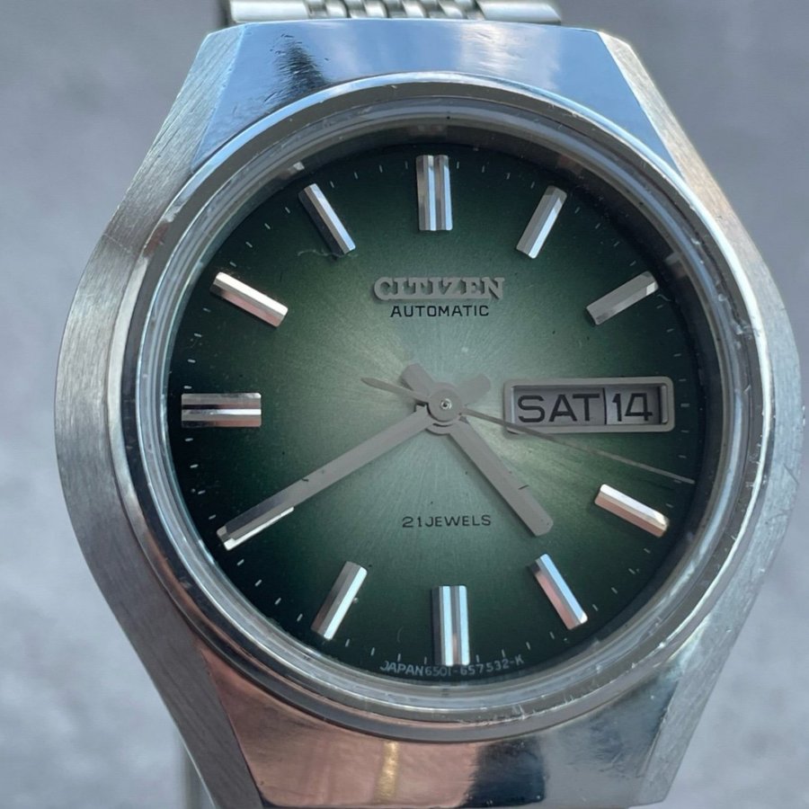 Citizen Automatic 21 jewels kaliber 6501 från januari 1974