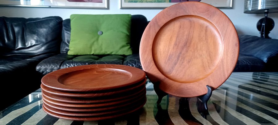 8 stk. ESA Design teak FREE SHIPPING SWEDEN AND DENMARK