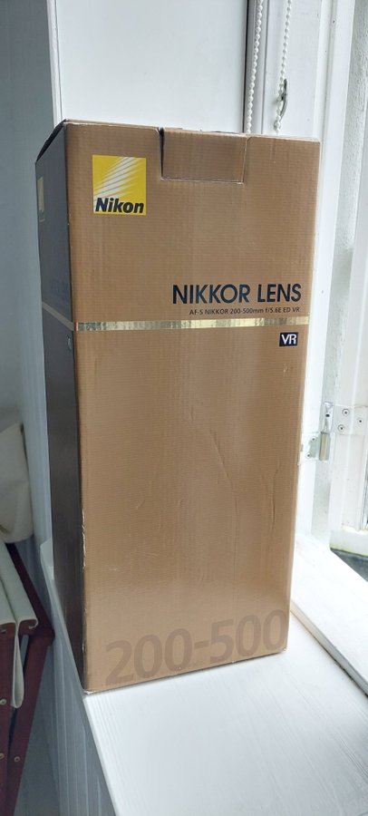 Nikon AF-S Nikkor 200-500mm f/56E ED VR zoom tele objektiv - Perfekt stand