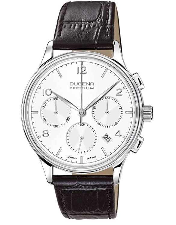 Dugena Premium Chronograph $400 Sigma Germany 0240 Sapphire Stainless Steel 41mm