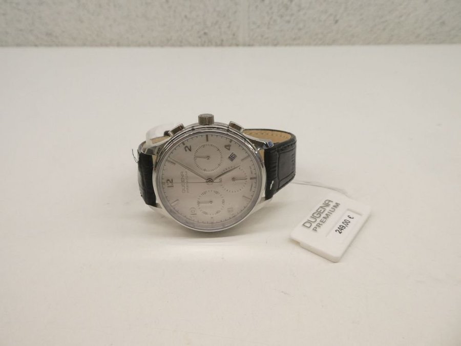 Dugena Premium Chronograph $400 Sigma Germany 0240 Sapphire Stainless Steel 41mm