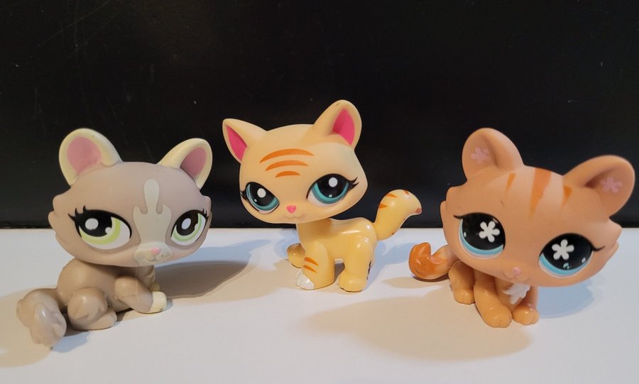 3 st Littlest Pet Shop katter 1370, 1572 och 649