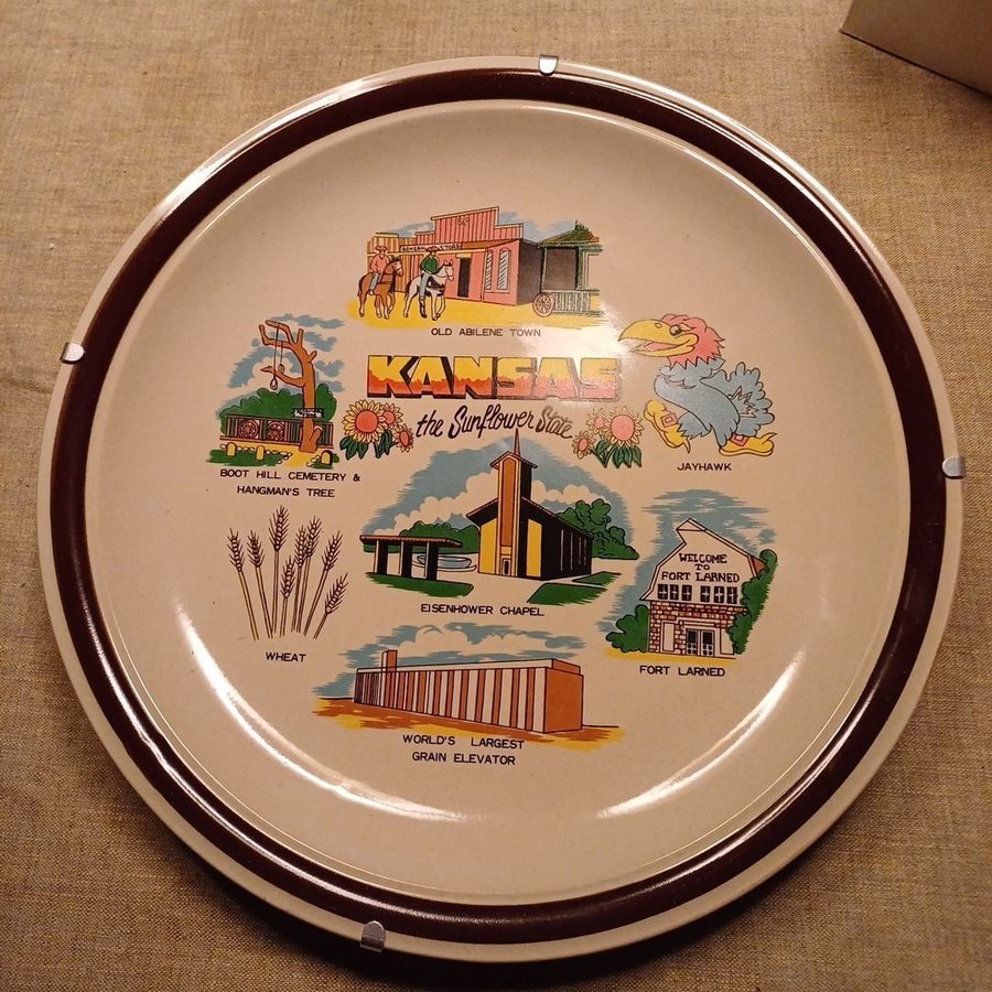 Kansas Souvenir TallrikRETROUSAKANSAS