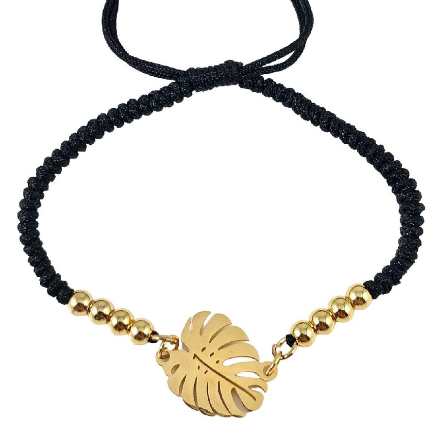 Justerbart snyggt armband 24 K Monstera