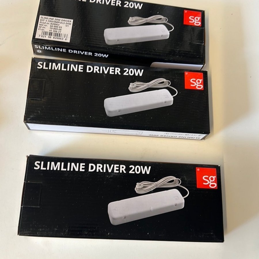 Slimline Driver 20W SG 3 st nya