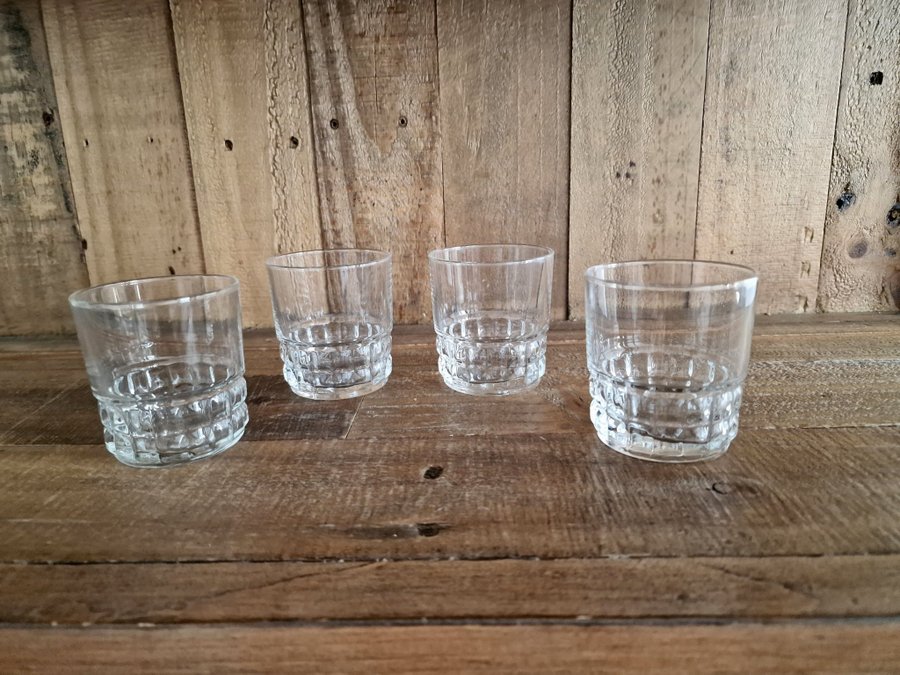 Cristal d'Arques darques Whiskyglas Whiskeyglas quadrille 4st