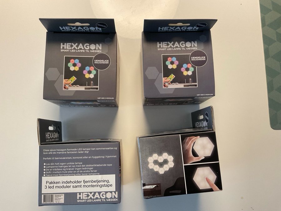 Hexagon Smart LED Lampe til Væg