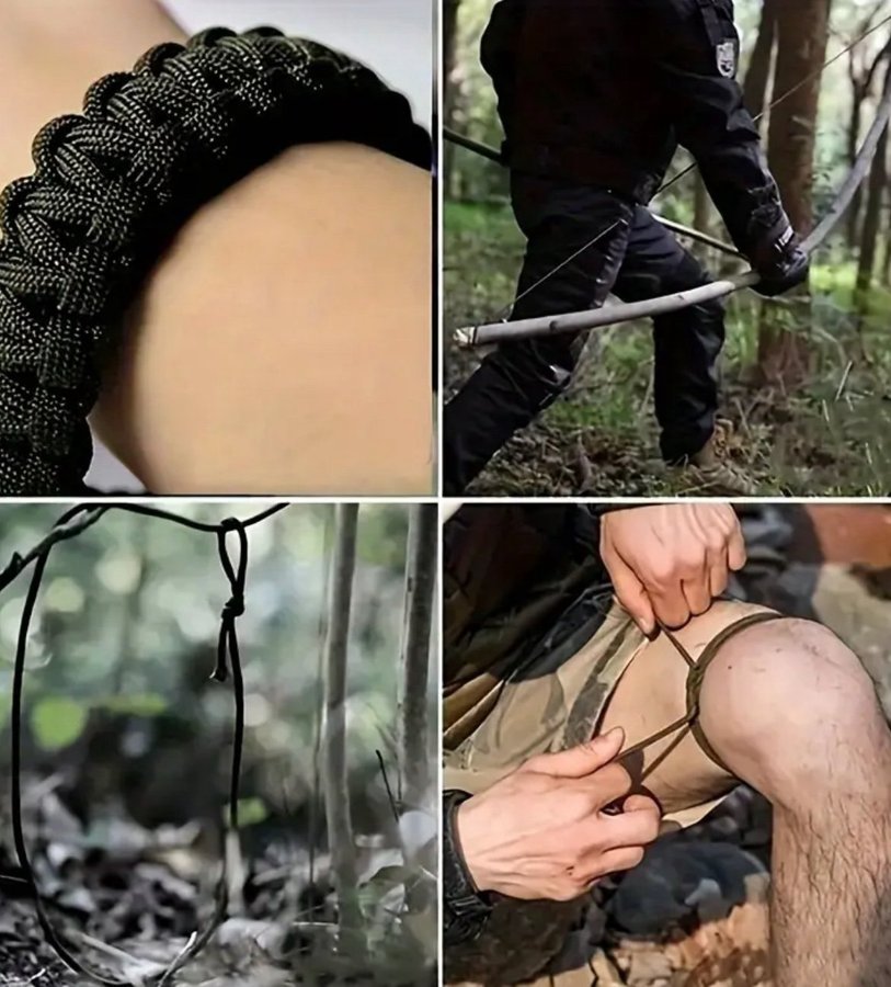 Paracord 10m Blått Rutmönster