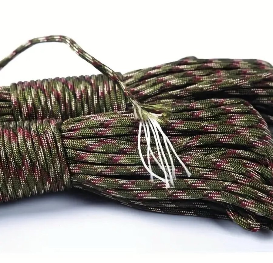 Paracord 10m Blått Rutmönster