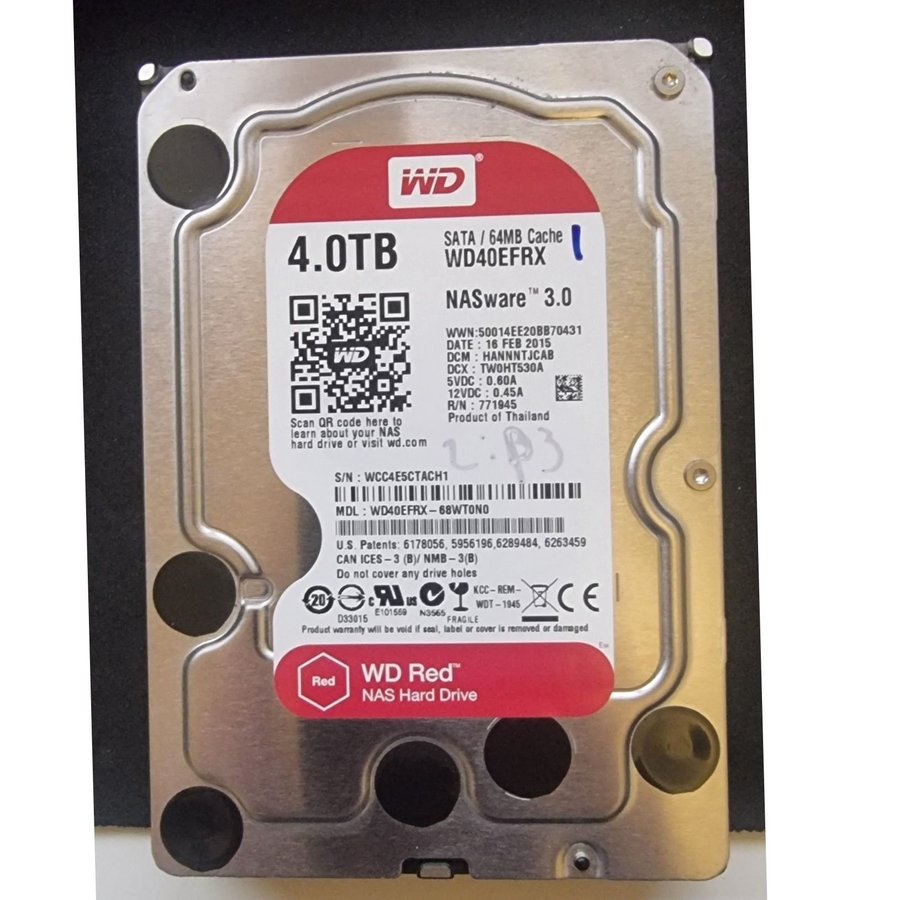 WD Red 4TB NAS-hårddisk