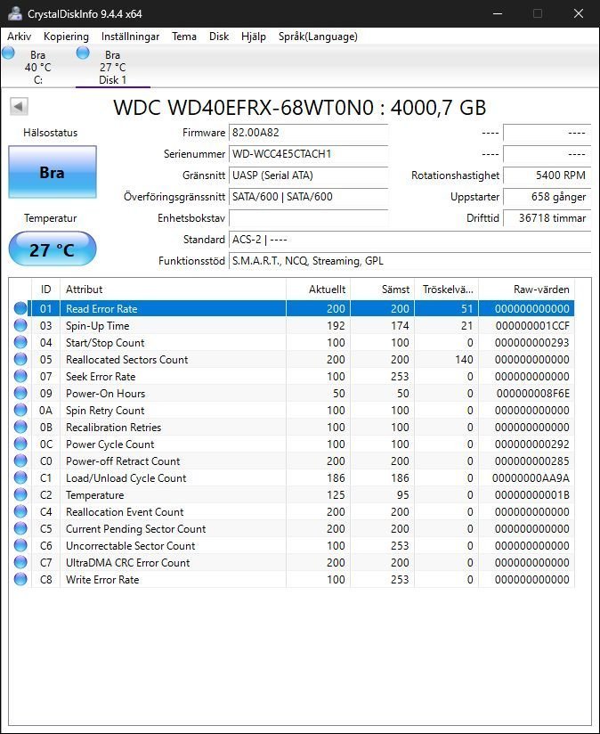 WD Red 4TB NAS-hårddisk