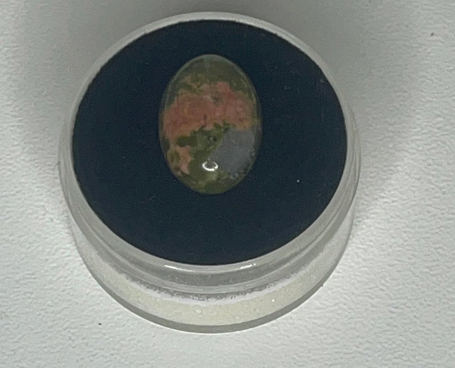 Naturlig unakite 6.50 ct cabochon, perfekt för smycken. Healing/Reiki/diy