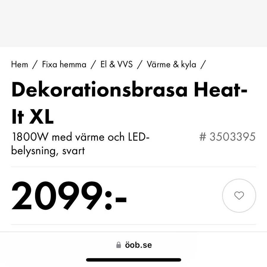 Dekorationsbrasa Heat-It XL