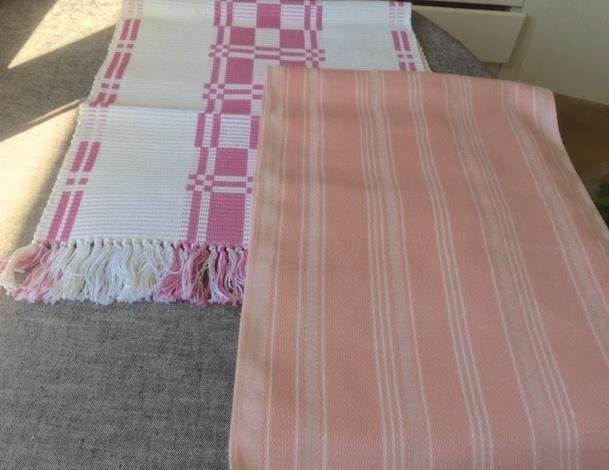 Vintage Löpare Lila/Cerise Svensk Hemslöjd + Löpare Rosa med Lyster