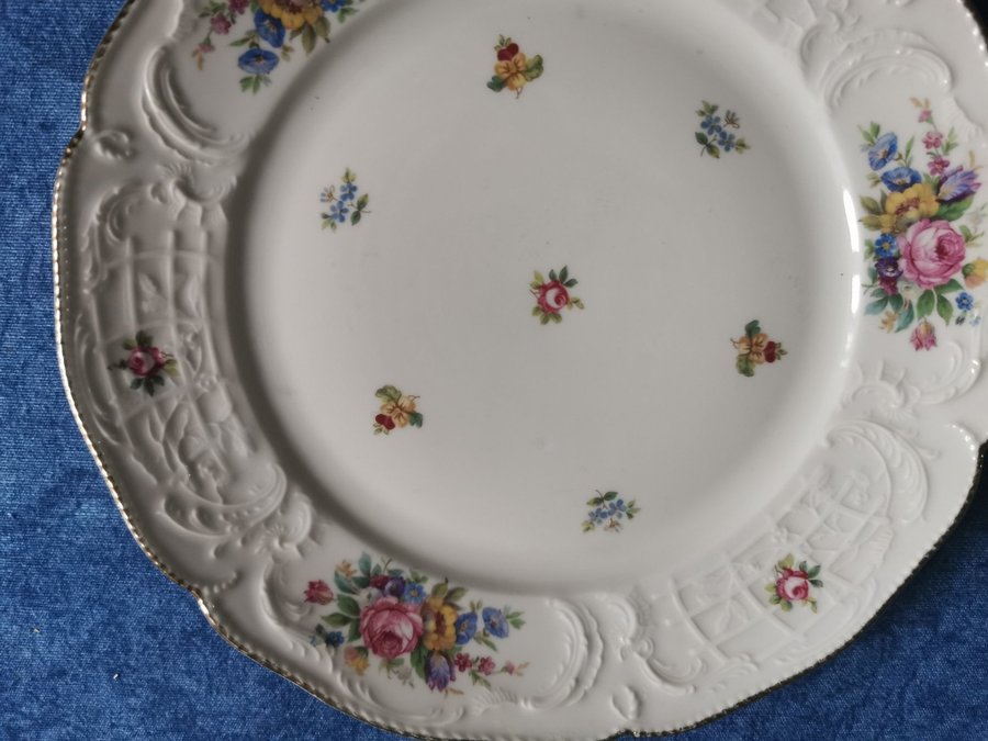 Rosenthal Sanssouci 3 st assietter/tallrik 20 cm samt 1 tallrik 22 cm fint skick