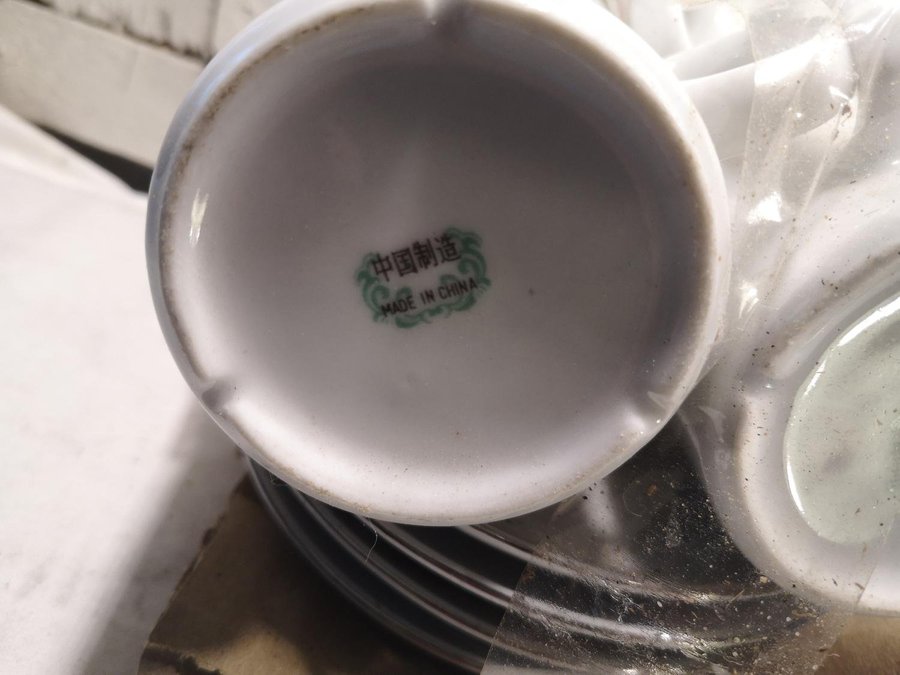 VintageBlommigtLantligt Kaffeservis 8-delar Made in China